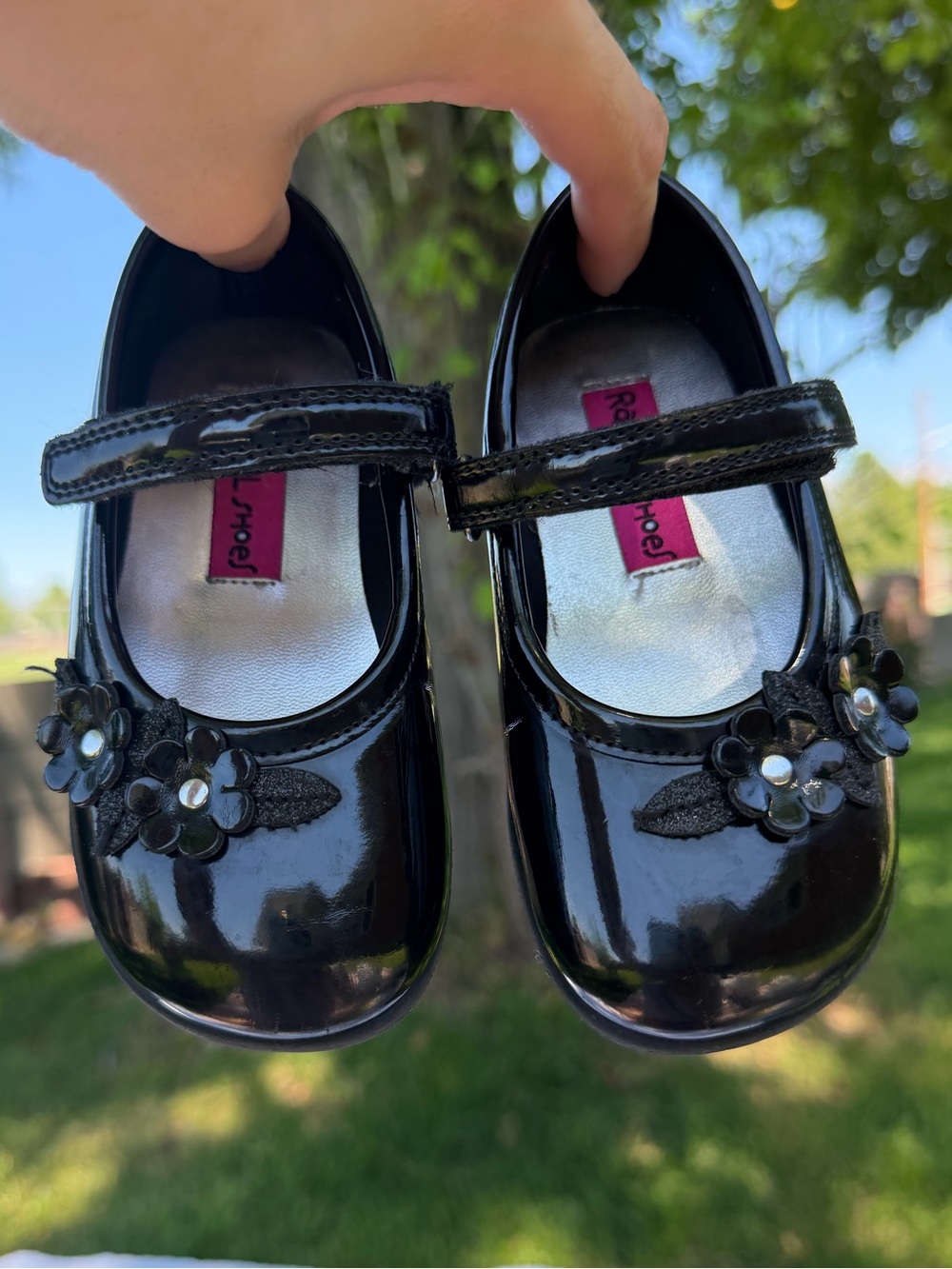 Rachel Little Girls Adrian Black Patent Dress Shoes